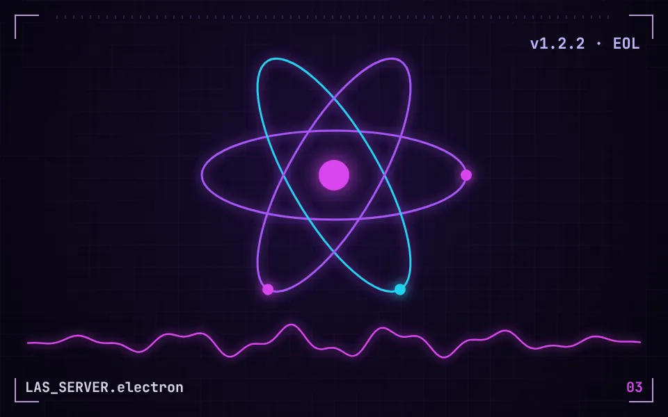 Обложка Live Audio Stream Server: атом Electron и звуковая волна